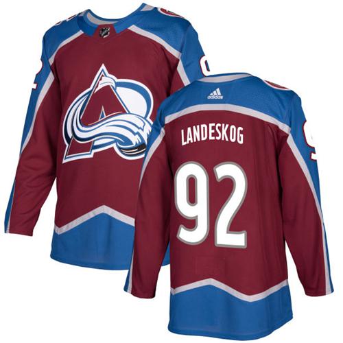 Adidas Colorado Avalanche #92 Gabriel Landeskog Burgundy Home Authentic Stitched Youth NHL Jersey->youth nhl jersey->Youth Jersey